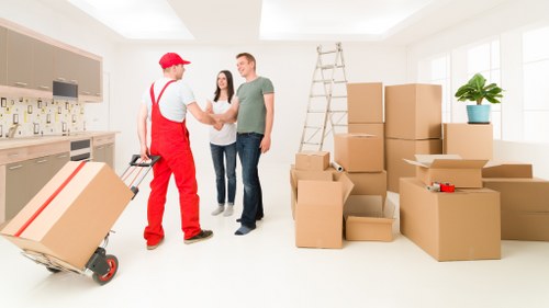 Careful boxing and labelling of household items for local relocation