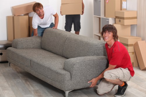 Student belongings being moved between Earls Court and nearby West London areas