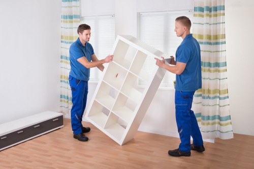 Packing and loading household furniture for an Earls Court flat move